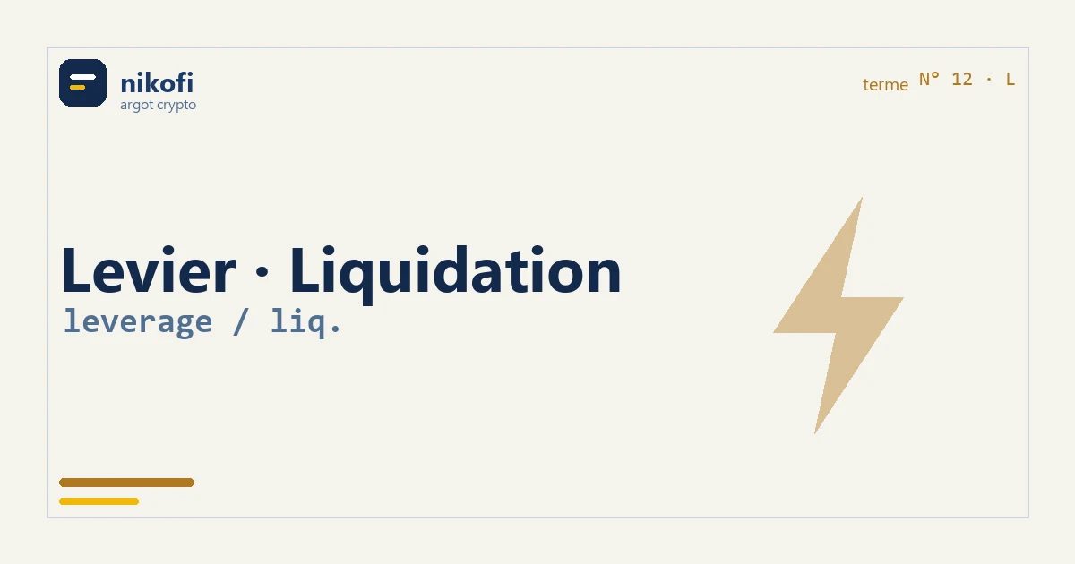 Levier et liquidation : emprunter pour miser plus gros, et être liquidé de force quand le prix se retourne